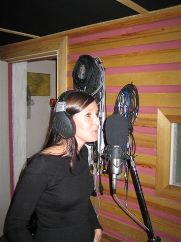 Nell laying down demo vocals